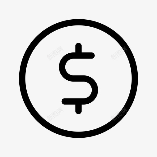 美元货币现金金融图标svg_新图网 https://ixintu.com 世界货币 现金 美元 美元货币 金融