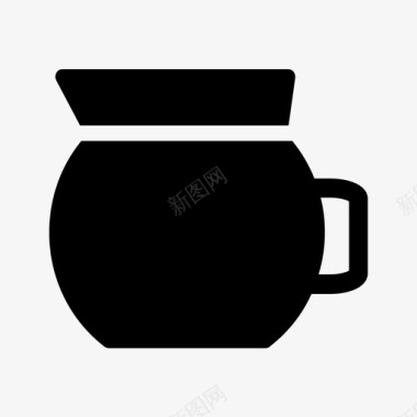 咖啡壶水壶餐车图标图标