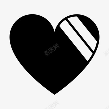 心脏绷带医院伤害图标图标