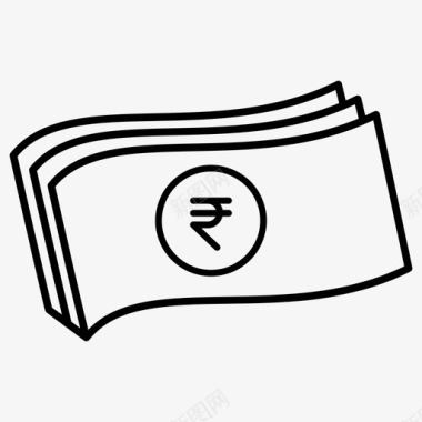 货币印度货币纸币图标图标
