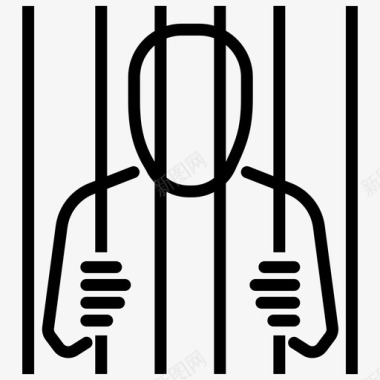 囚犯罪犯监狱图标图标
