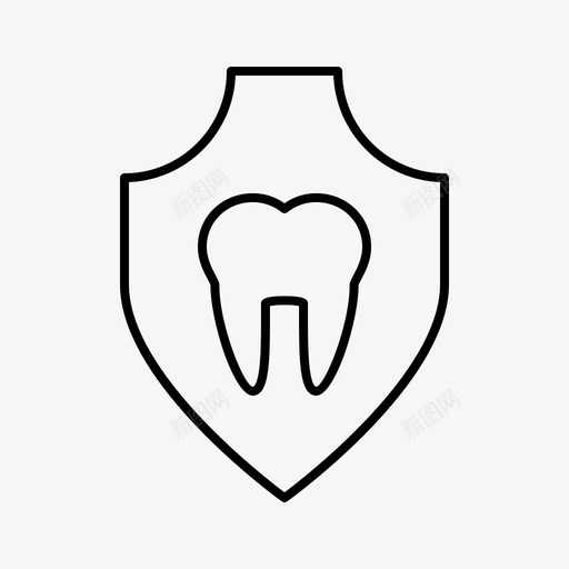 牙科护理担保保险图标svg_新图网 https://ixintu.com 保护 保险 承诺 担保 牙科护理