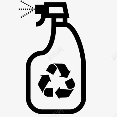 清洁剂瓶装环保图标图标