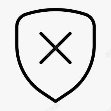 安全防病毒盾徽图标图标