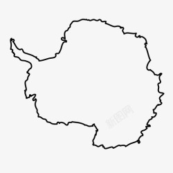 南极大陆南极洲大陆地理图标高清图片