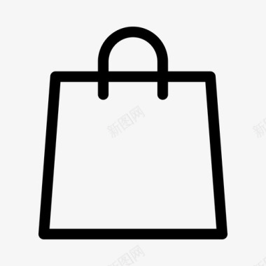 购物袋电子商务纸袋图标图标