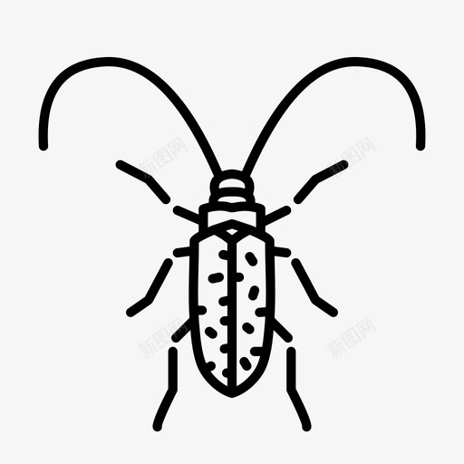 长角甲虫动物虫子图标svg_新图网 https://ixintu.com 动物 昆虫 生物 虫子 长角甲虫