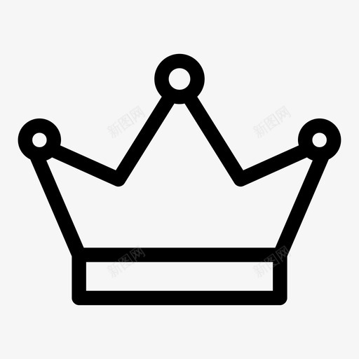 皇冠徽章物品图标svg_新图网 https://ixintu.com 国王王冠 完整 徽章 物品 珠宝 皇冠