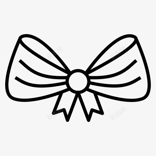 丝带圣诞节装饰图标svg_新图网 https://ixintu.com 丝带 圣诞节 礼物 装饰