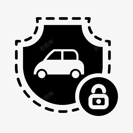 车险安全锁安全图标svg_新图网 https://ixintu.com 安全 车险安全 锁