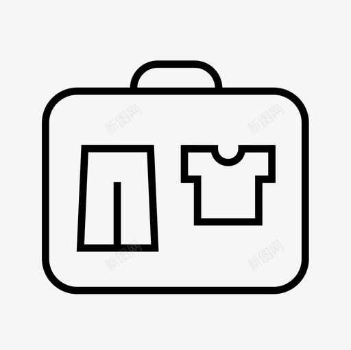 行李包手提箱图标svg_新图网 https://ixintu.com 包 手提箱 旅行 航空轻线图标集 行李