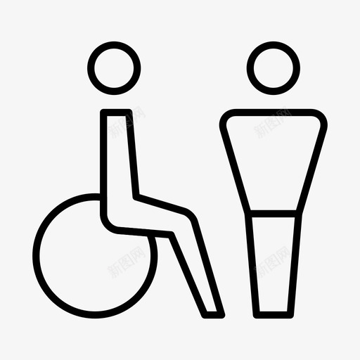 残疾人人标志图标svg_新图网 https://ixintu.com 人 人标志 标志 残疾人