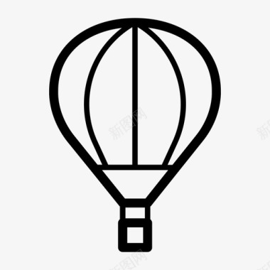 气球空中旅行飞行图标图标