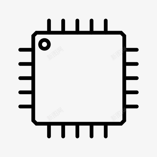 处理器芯片硬件图标svg_新图网 https://ixintu.com 处理器 微芯片 搜索引擎优化线 硅 硬件 芯片