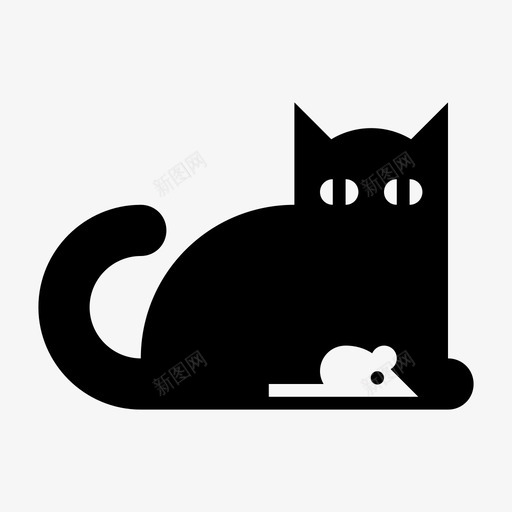猫和老鼠动物宠物图标svg_新图网 https://ixintu.com 动物 宠物 猫和老鼠
