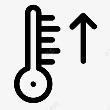 温度计热的增加的图标图标