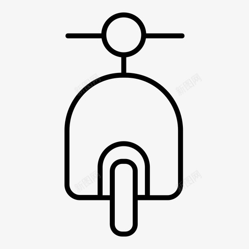踏板车前视图摩托车图标svg_新图网 https://ixintu.com 前视图 摩托车 摩托车类型 踏板车