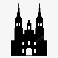 孔波大教堂孔波斯特拉加利西亚图标高清图片