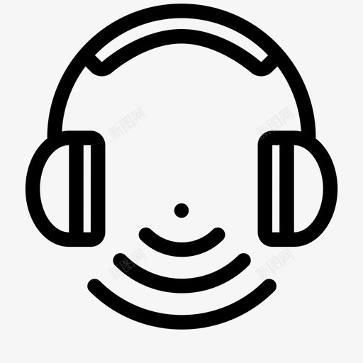 无线耳机音频蓝牙耳机图标svg_新图网 https://ixintu.com 无线耳机 电子产品 蓝牙耳机 音乐 音频