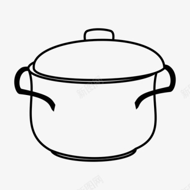 锅烧烤厨师图标图标