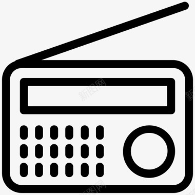 收音机广播晶体管图标图标