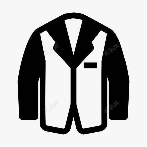 西装服装专业图标svg_新图网 https://ixintu.com 专业 制服 服装 西装 领带