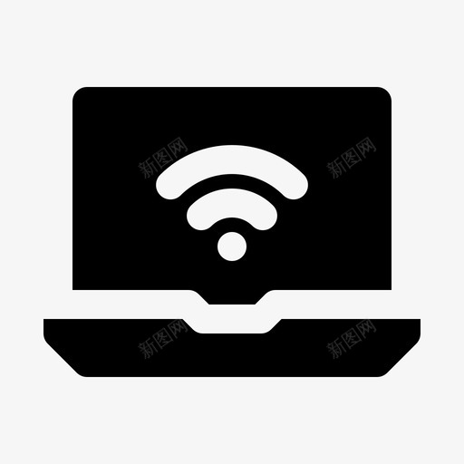 wifi笔记本消费电子产品设备图标svg_新图网 https://ixintu.com wifi笔记本 消费电子产品 电子设备 硬件 设备