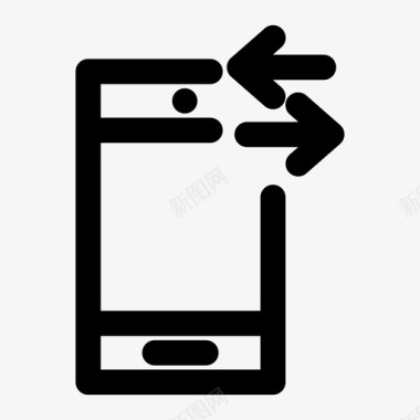 转移智能手机文件智能手机粗体图标图标