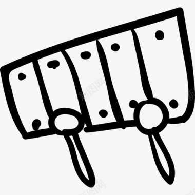 玩具木琴乐器玩具手绘细部图标图标