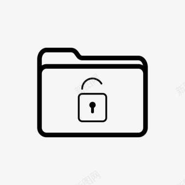 解锁文件夹文件夹安全性图标图标