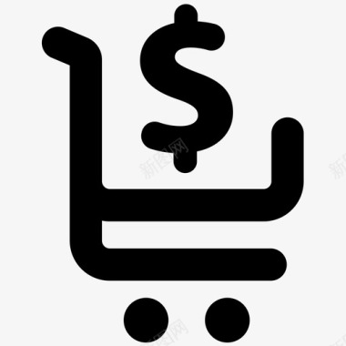购物车购买美元图标图标