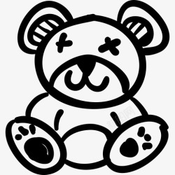 熊玩具矢量图熊玩具玩具手绘玩具图标高清图片