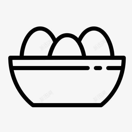 蛋碗古饮食图标svg_新图网 https://ixintu.com 古饮食 碗 蛋