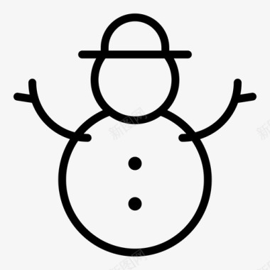 雪人圣诞节霜冻图标图标