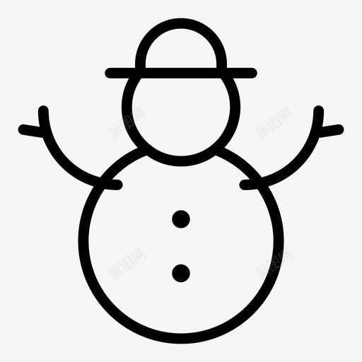 雪人圣诞节霜冻图标svg_新图网 https://ixintu.com 冬天 圣诞提纲 圣诞节 雪人 霜冻