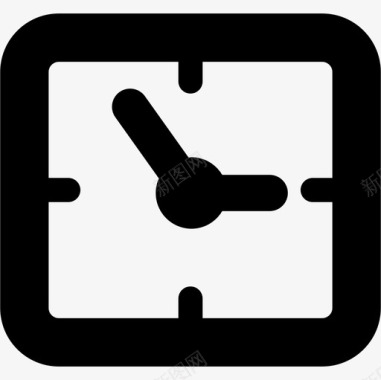 长方形钟工具和器具手表图标图标