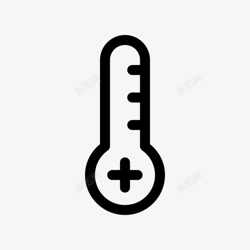 增加温度健康热图标svg_新图网 https://ixintu.com 健康 加上 增加 增加温度 热