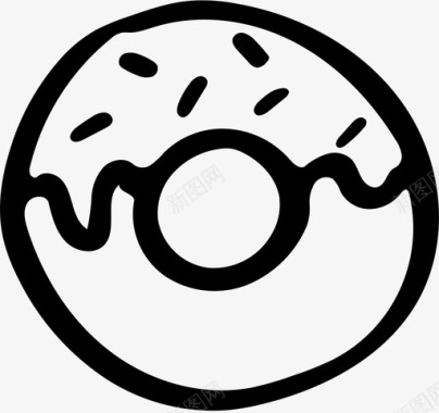 甜甜圈面包房糕点图标图标