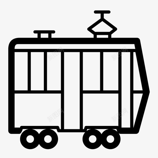 电车电动公共汽车电气图标svg_新图网 https://ixintu.com 无轨电车 电动公共汽车 电气 电车 运输
