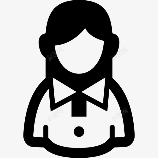 女性休闲符号人物用户图标svg_新图网 https://ixintu.com 人物 女性休闲符号 用户图标