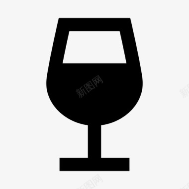 葡萄酒玻璃杯一杯酒图标图标