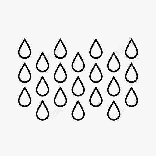 雨大气气候日图标svg_新图网 https://ixintu.com 大气气候 天气 日 气象 雨 预报