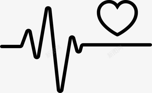 脉搏心脏病健康图标图标