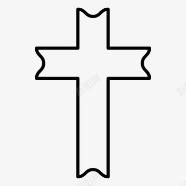 十字架基督教堂图标图标