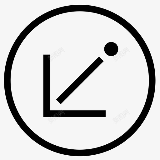 左角箭头方向图标svg_新图网 https://ixintu.com 左角 指示 方向 箭头 跟随 转弯
