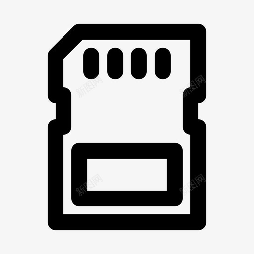 安全数字卡消费电子产品设备图标svg_新图网 https://ixintu.com 安全数字卡 消费电子产品 电子设备 硬件 设备