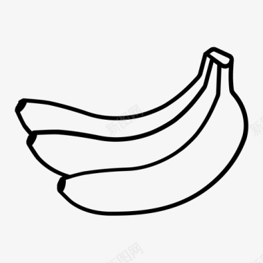香蕉水果热带图标图标