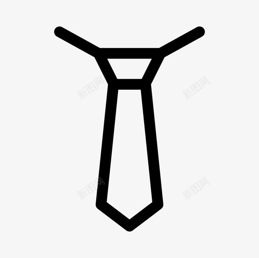 领带商务服装图标svg_新图网 https://ixintu.com 制服 商务 服装 正式 衣服轮廓图标集 领带