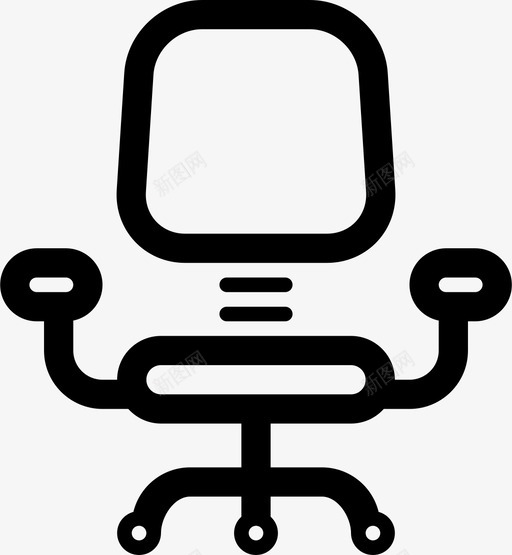 转椅家具办公室图标svg_新图网 https://ixintu.com 办公室 家具 工作 座位 转椅