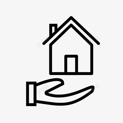 按揭房屋按揭贷款图标svg_新图网 https://ixintu.com 房地产 房屋 按揭 按揭贷款